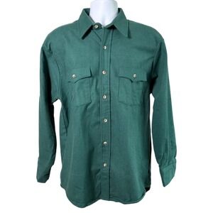 Vintage Winter Run Mens Chamois‎ Flannel Shirt Size L Outdoors Hiking Workwear